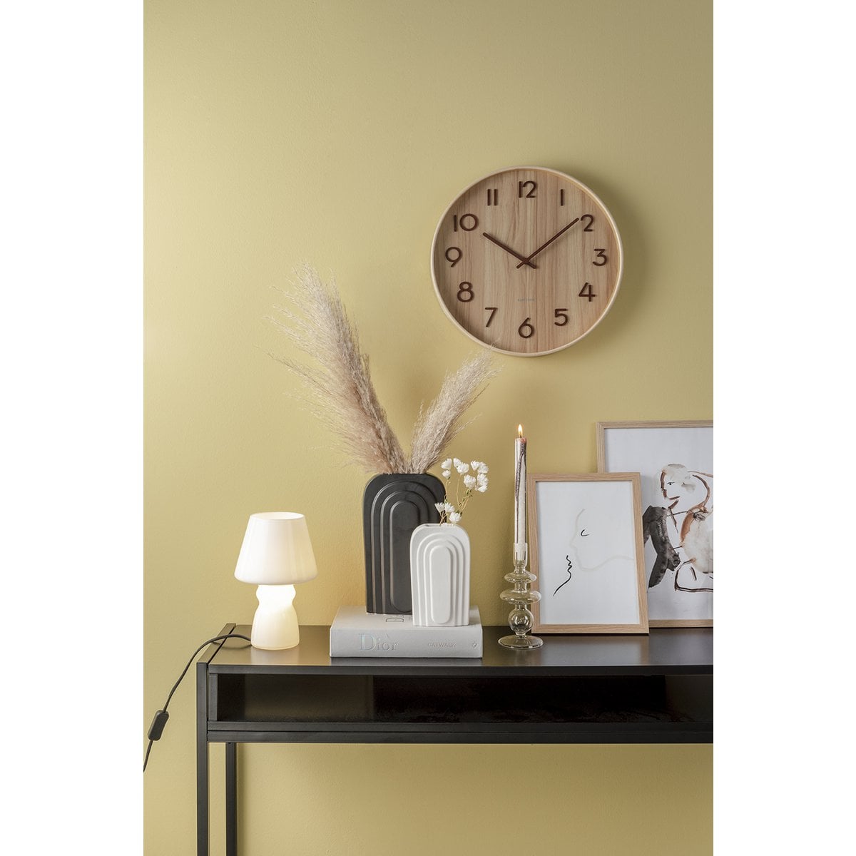 Karlsson Wandklok Puur eiken 40cm