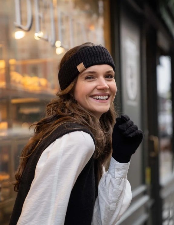 Zusss | Gestricktes Stirnband schwarz