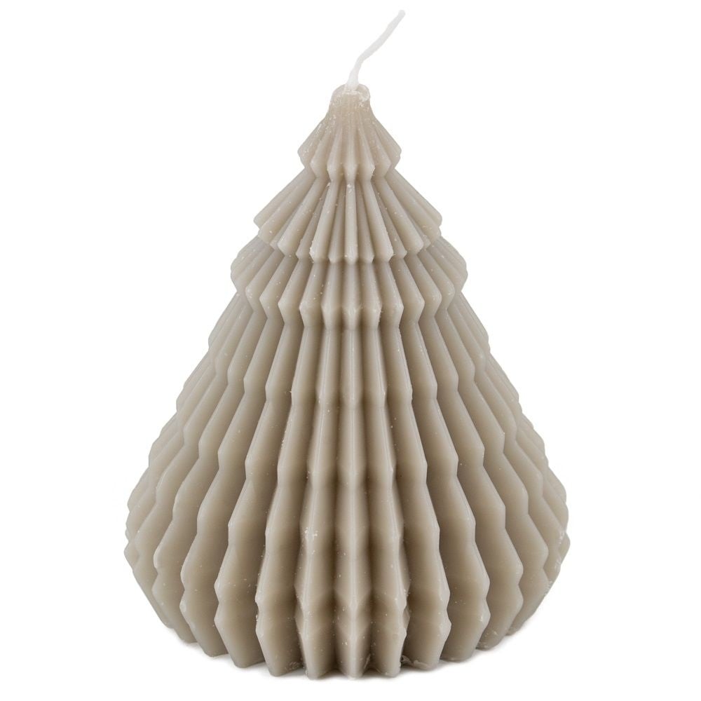Selected by | Kaars boom taupe 14cm