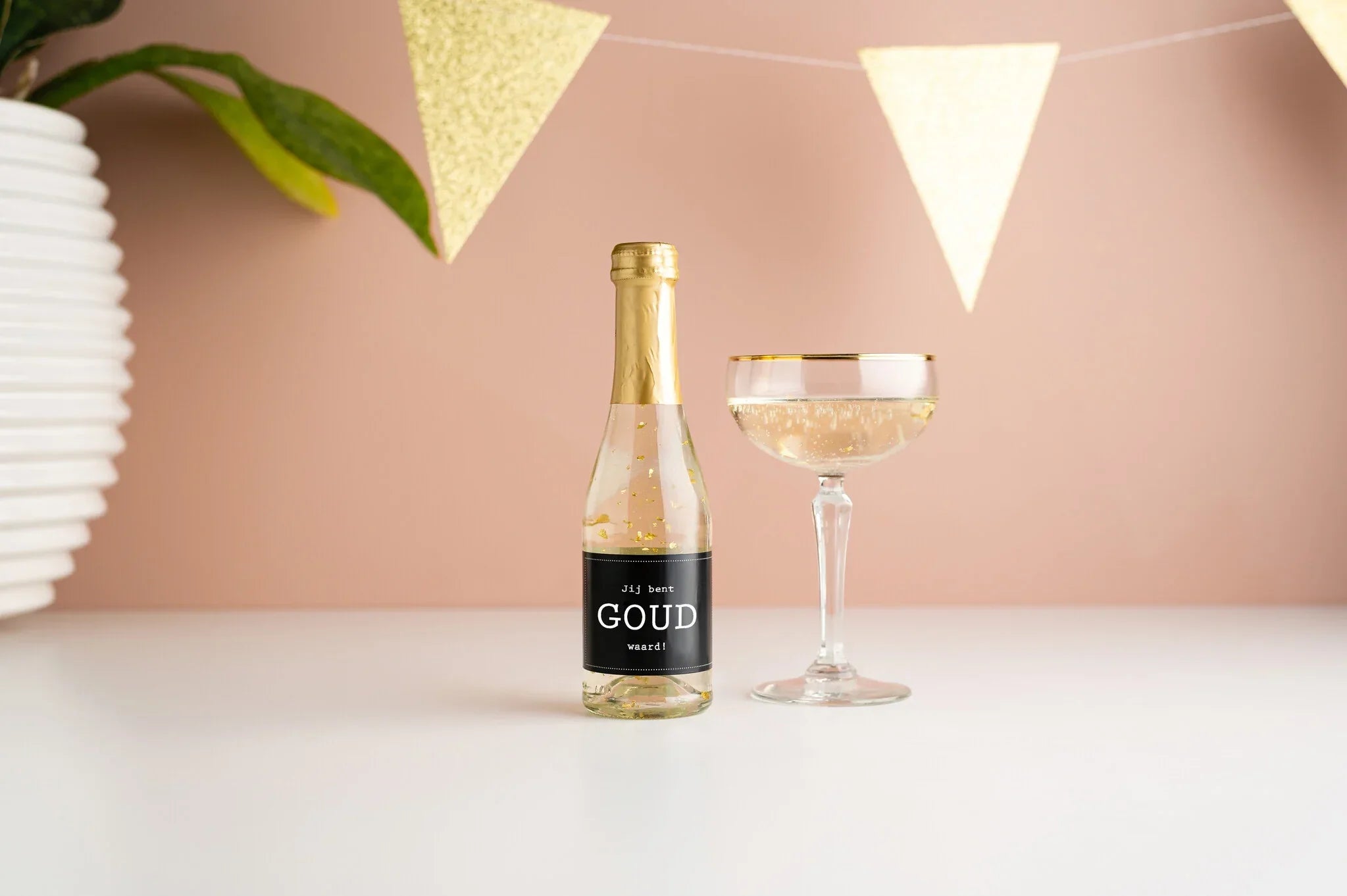 Flessenwerk | Secco Jij bent goud waard!