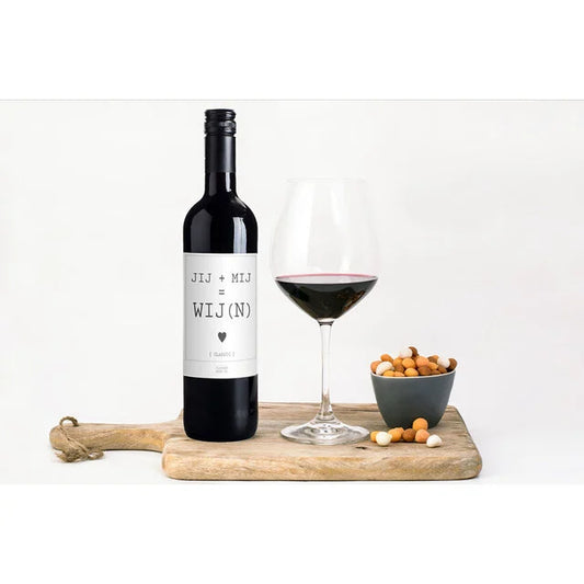 Flessenwerk | Rode wijn Jij+Mij = Wij(n)