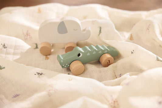 Jollein | Houten krokodil op wielen jungle jambo