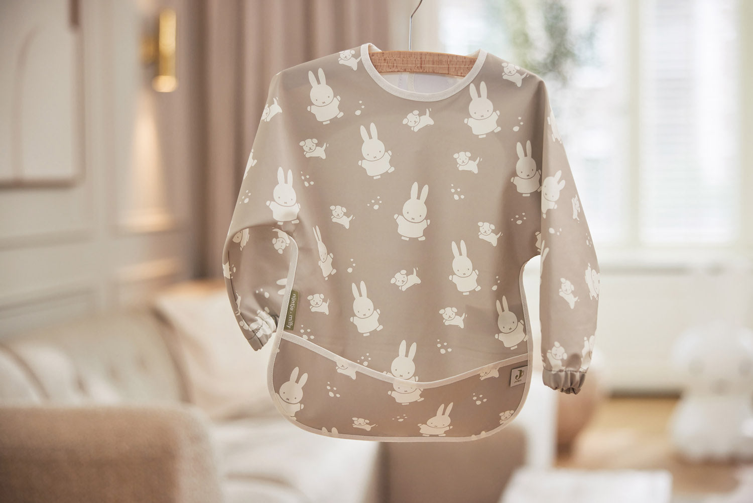 Jollein | Wasserdichte Latzhose mit Ärmeln in Miffy&Snuffy Olivgrün