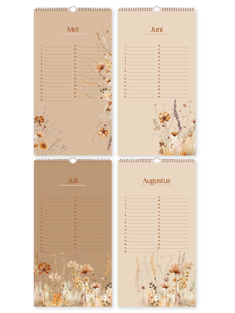 Jots | Verjaardagskalender Wilde bloemen