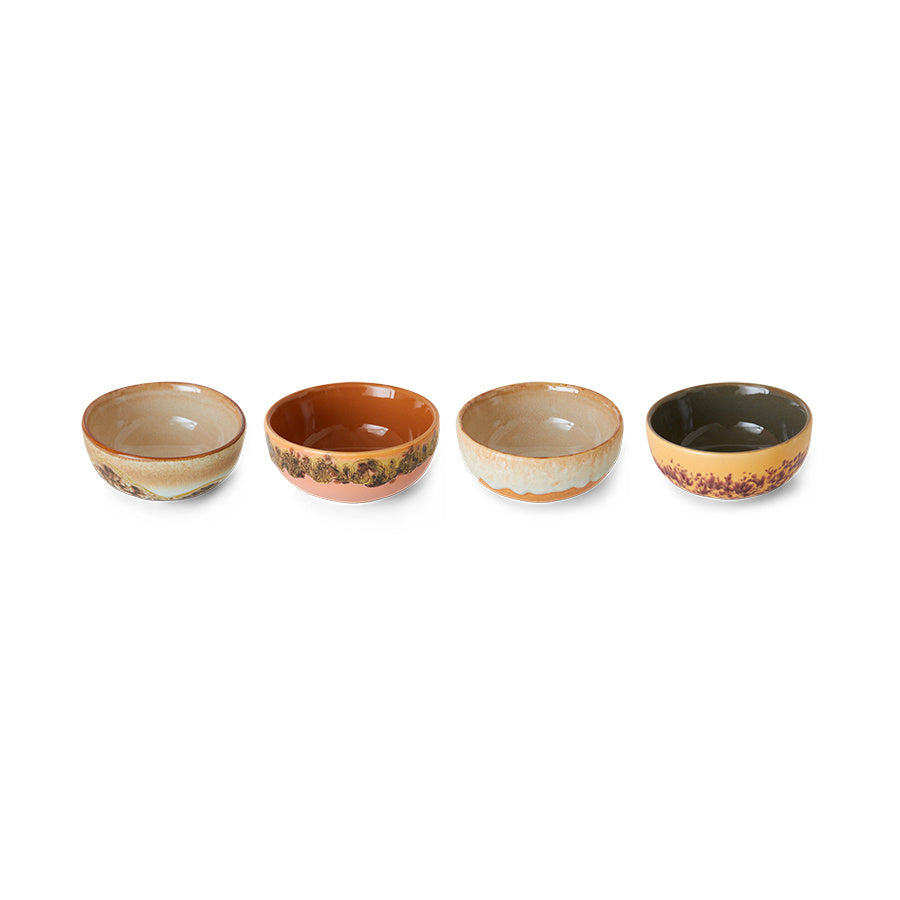 HK Living | 70's servies XS bowls marine set van 4