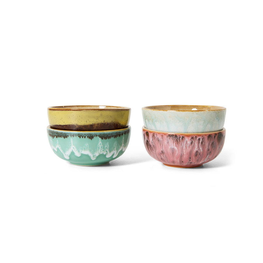 HK Living | 70's servies XS bowls modernist set van 4