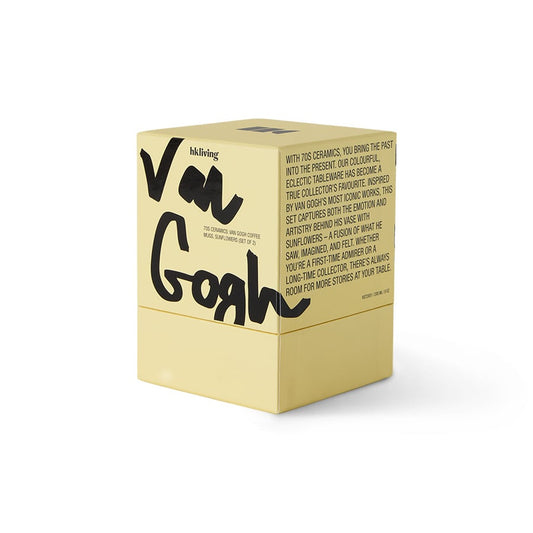 PRE ORDER HK Living | 70's servies Van Gogh koffiekopje sunflowers set van 2