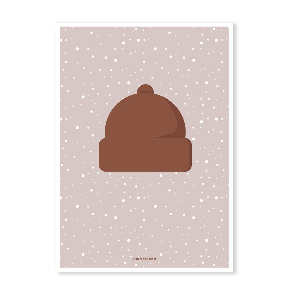 Villa Madelief | Kerstkaart muts rood