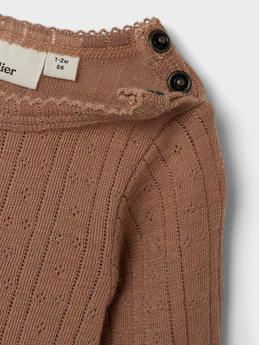 Lil Atelier | Wollstrampler Naima mit Biberfell