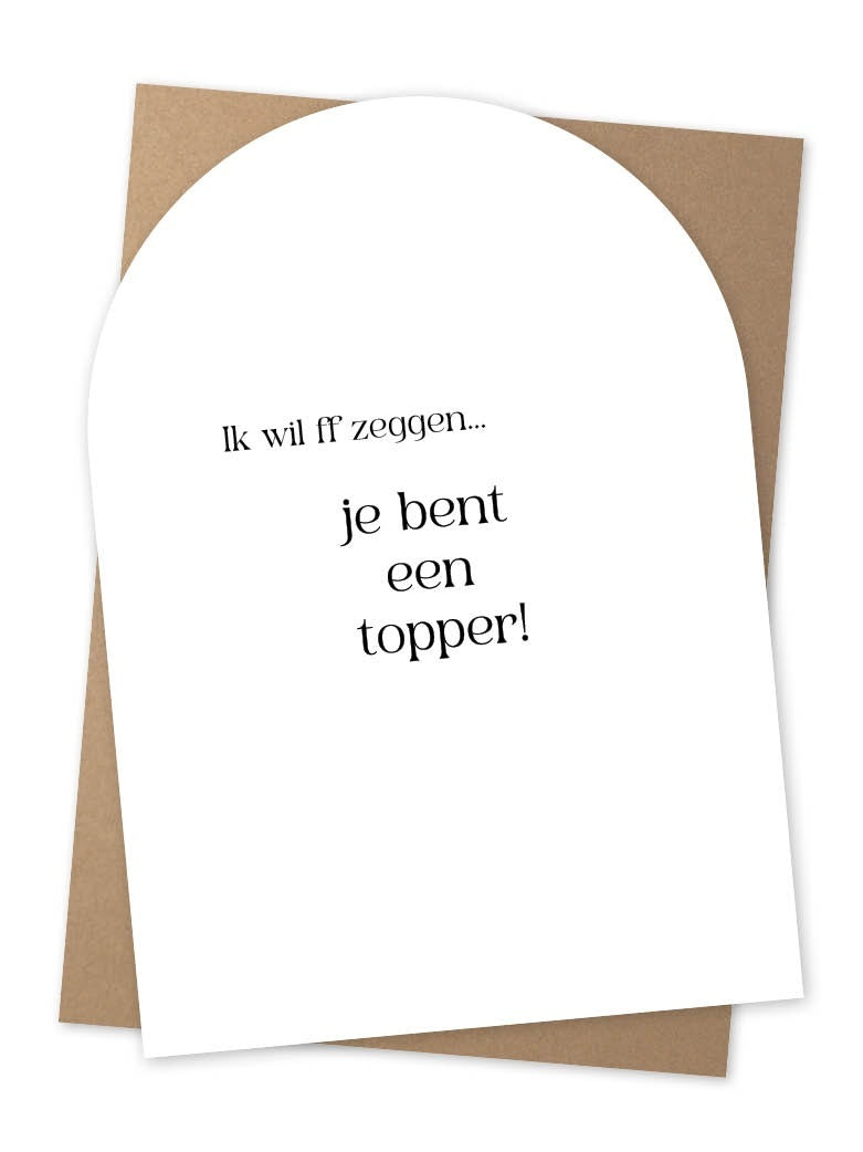 Jots | Wenskaart je bent een topper