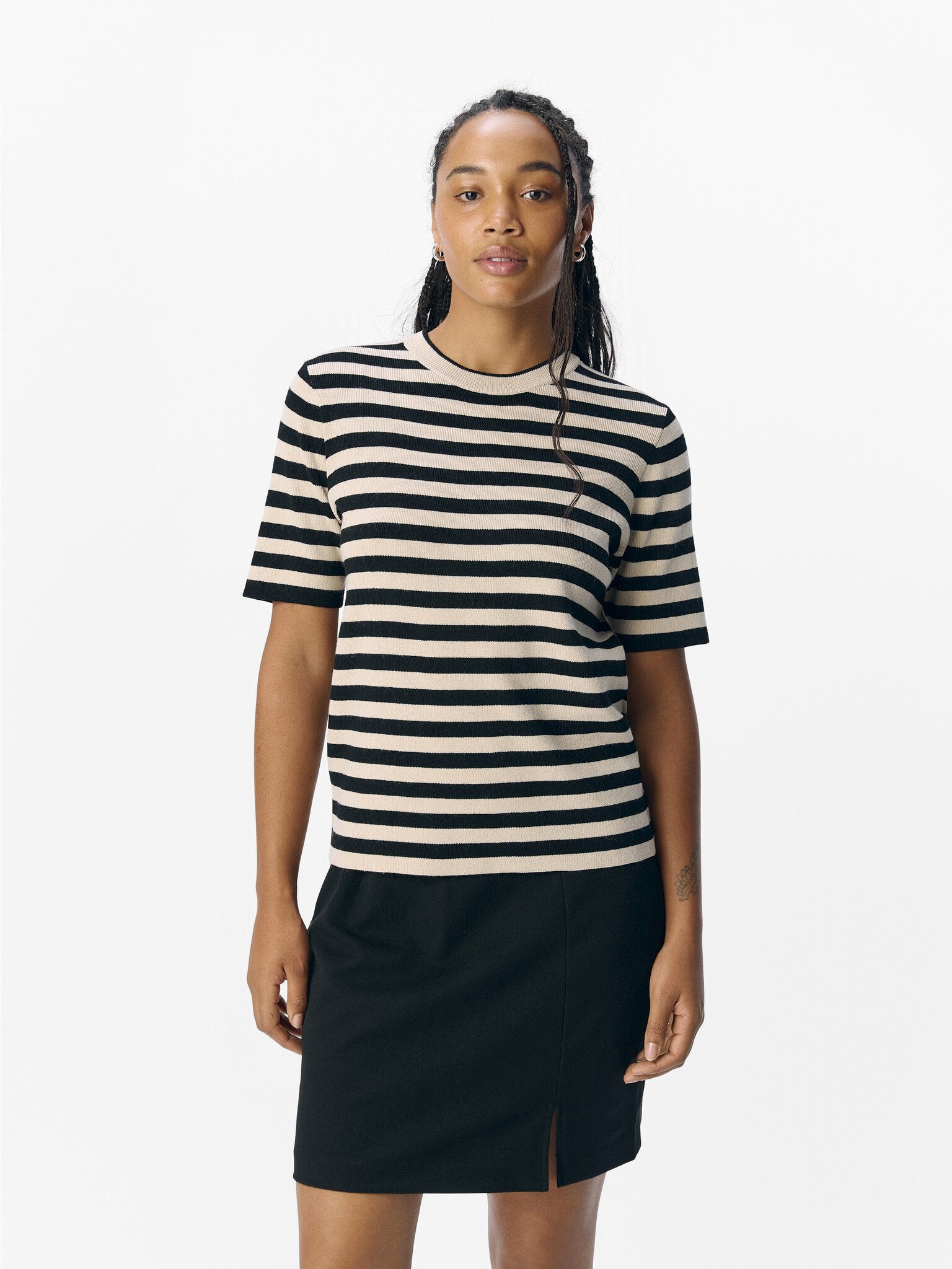 Objekt | Top Ester beige schwarz