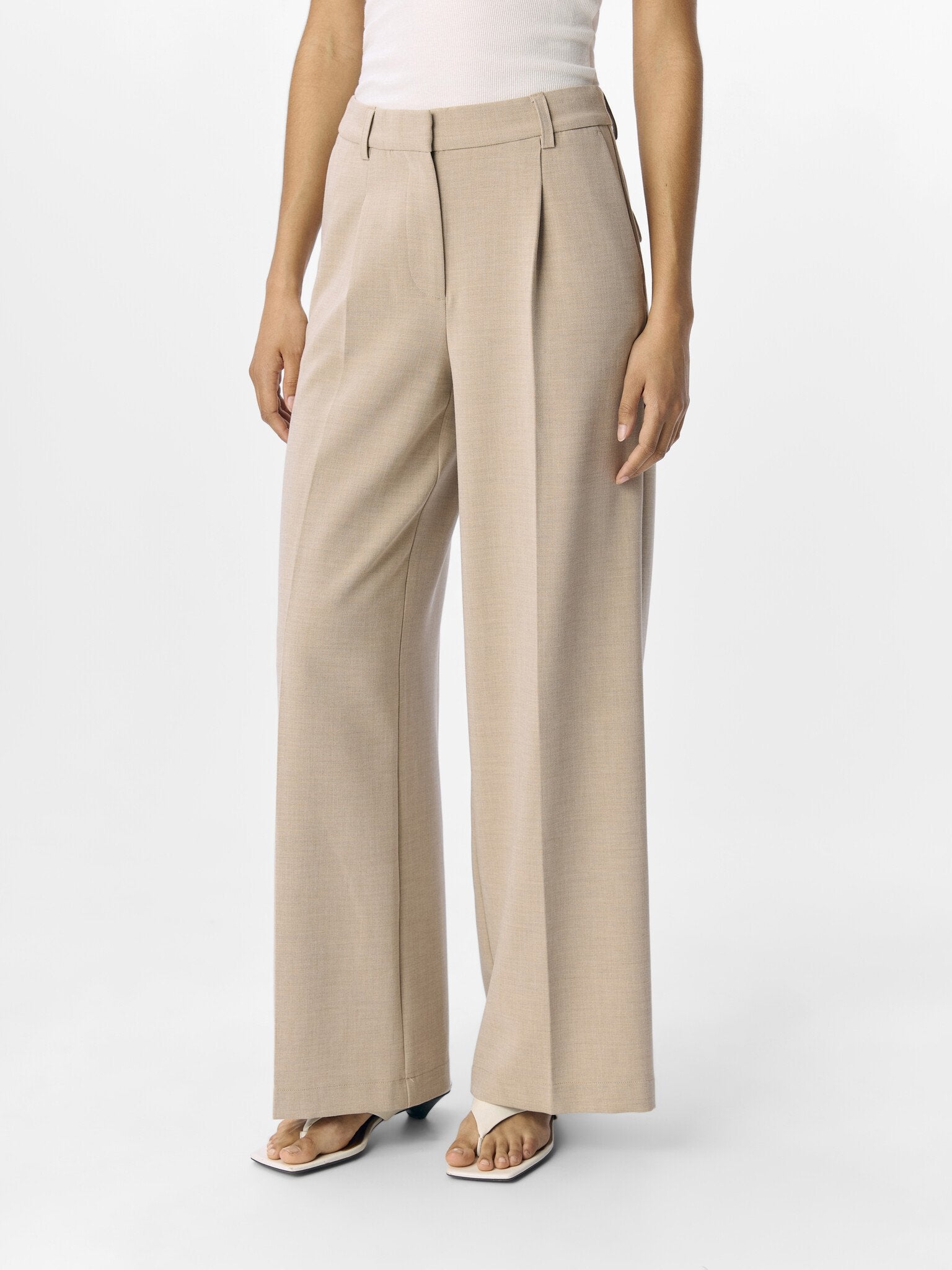 Object | Broek Ivy wide tanning melange