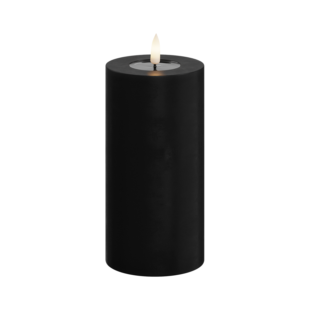 Deluxe Homeart | LED Kaars zwart 7.5x15cm