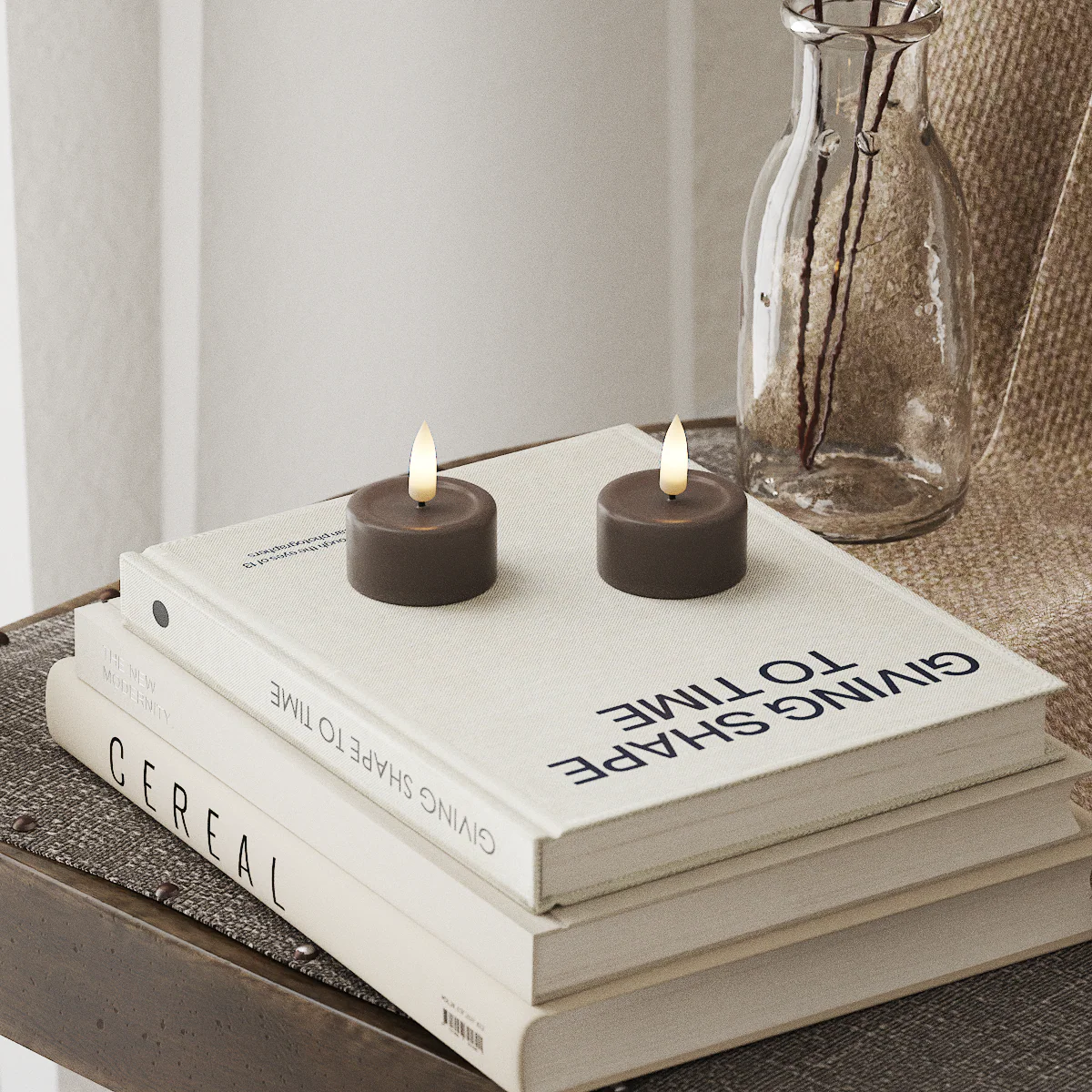 Deluxe Homeart | LED theelicht mokka | 2stuks