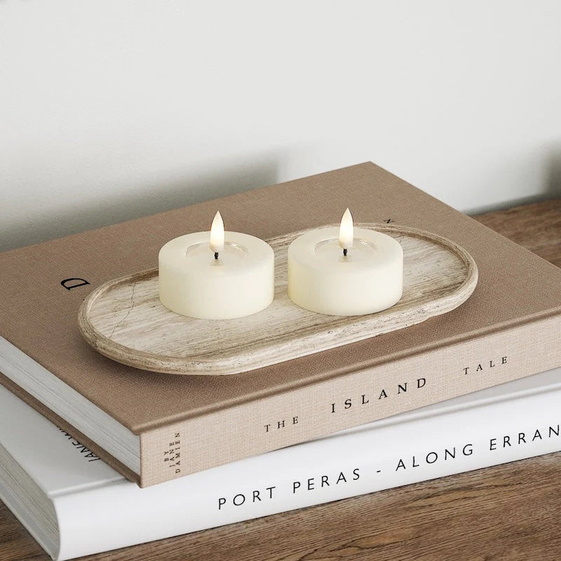 Deluxe Homeart | LED theelicht jumbo creme | 2stuks