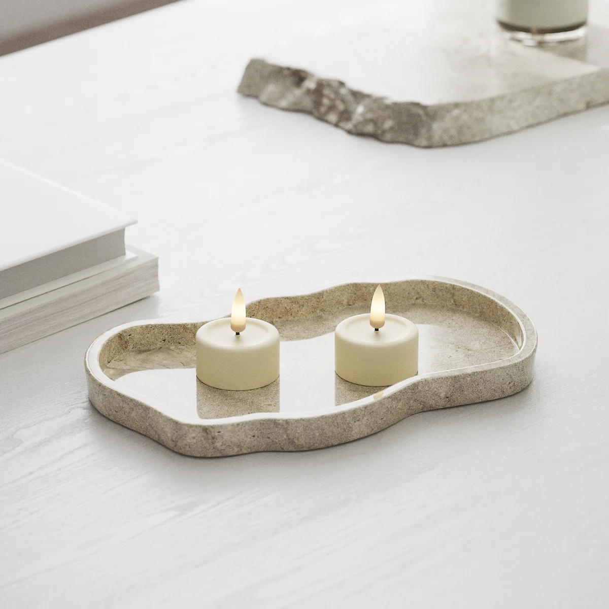 Deluxe Homeart | LED theelicht creme | 2stuks
