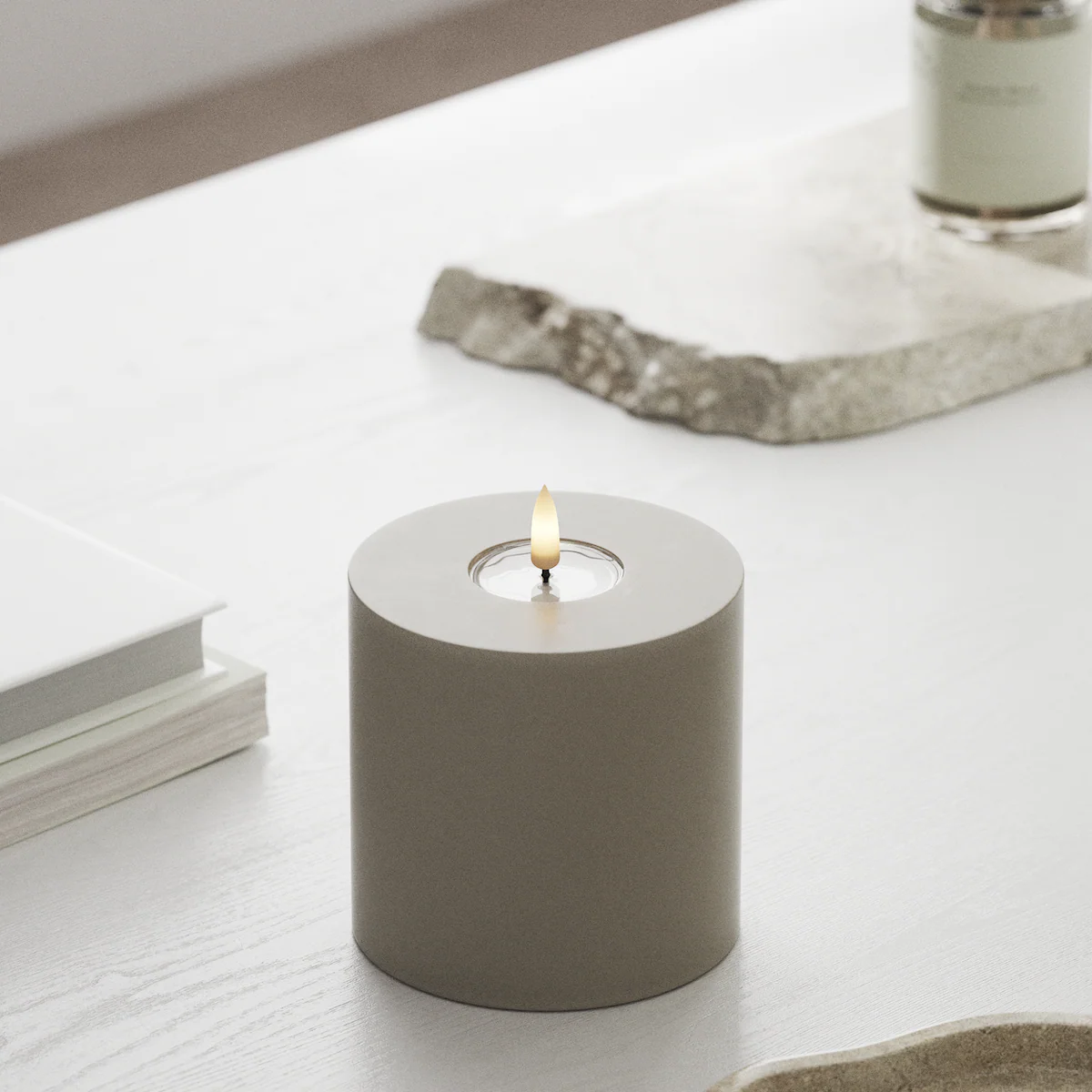 Deluxe Homeart | LED Kaars sand 10x10cm