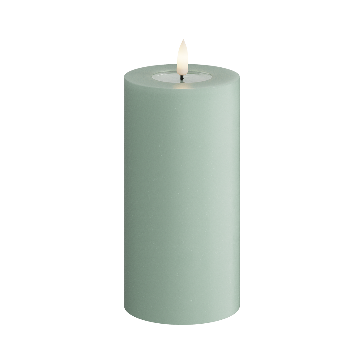 Deluxe Homeart | LED Kaars saliegroen 7.5x15cm
