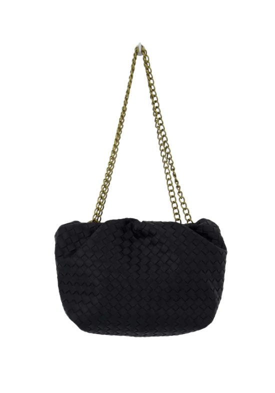 Zusss | Schwarze Tasche mit Flechtmuster