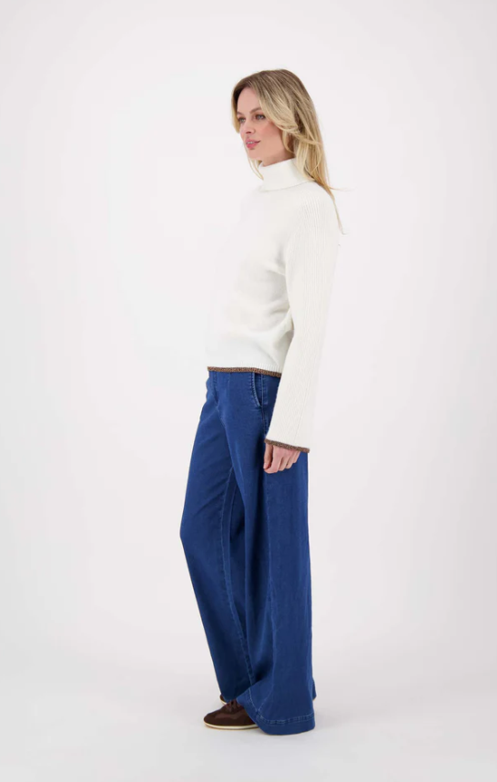 Zusss | Coltrui met gekleurde boord offwhite