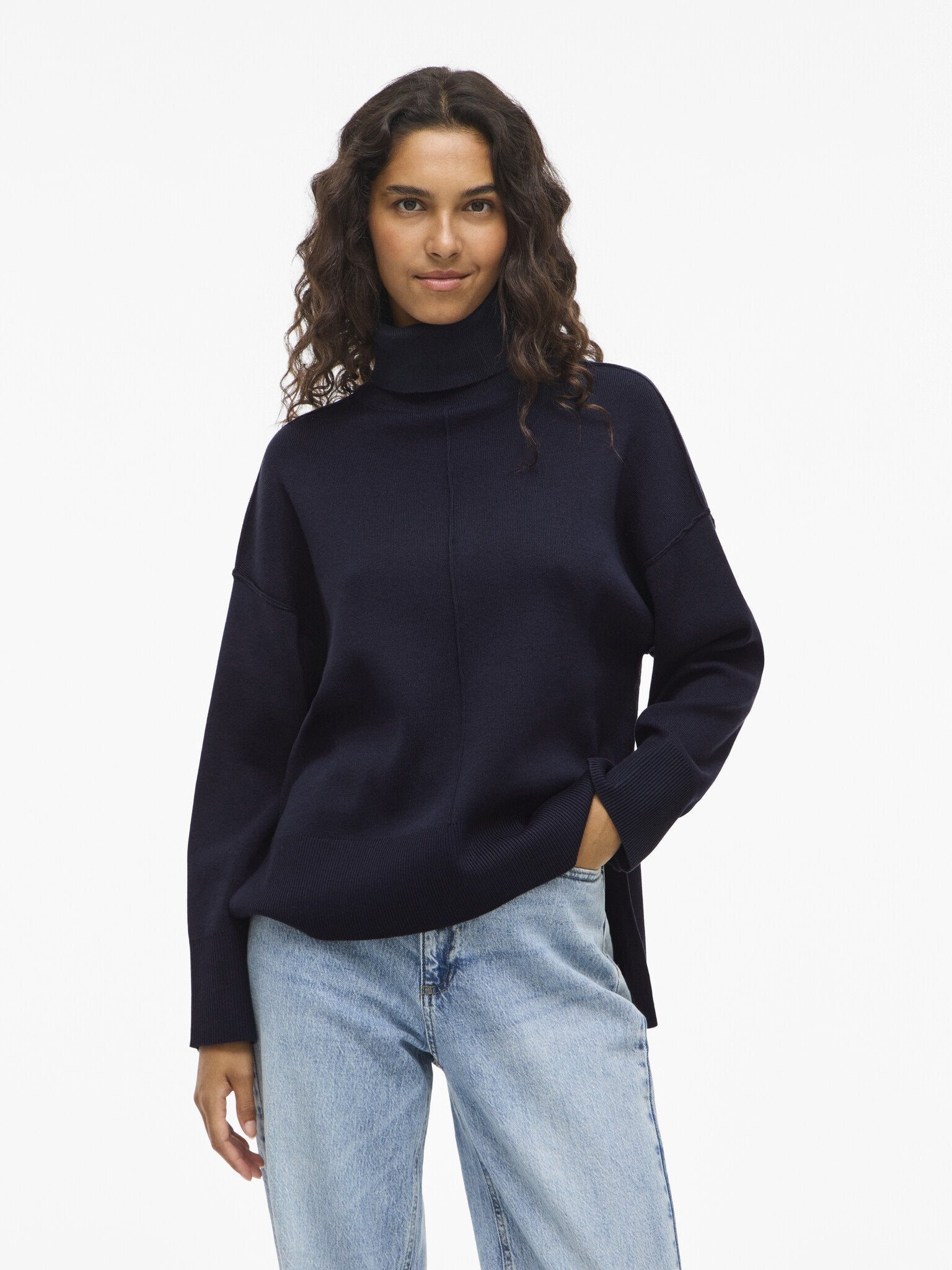 Villa | Rollkragenpullover in Marineblau von Ostria
