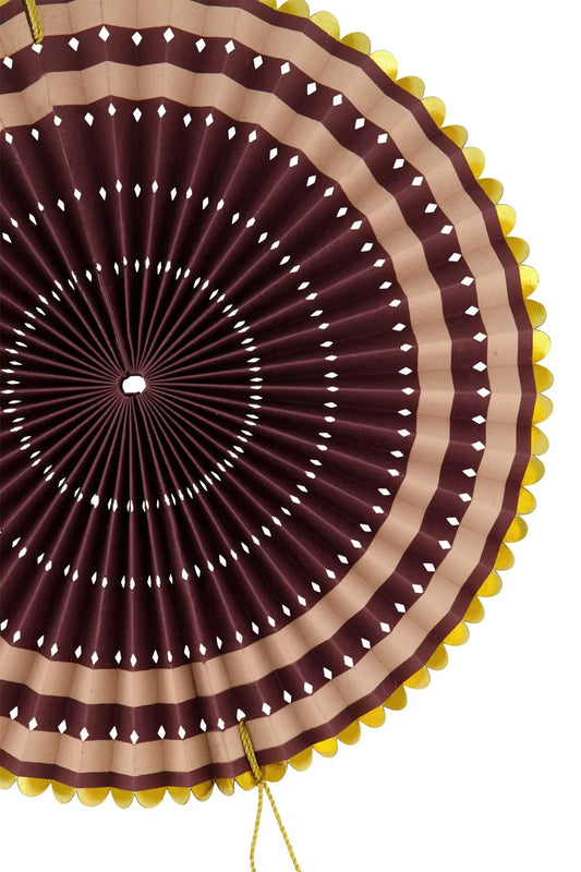 Zusss | Papieren waaier poederroze/roestbruin