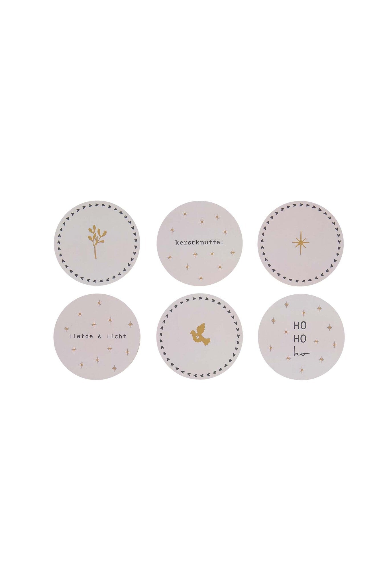 Zusss | Onderzetters rond zand set van 6