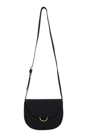 Zusss | Schultertasche mit goldenem Ring, schwarz