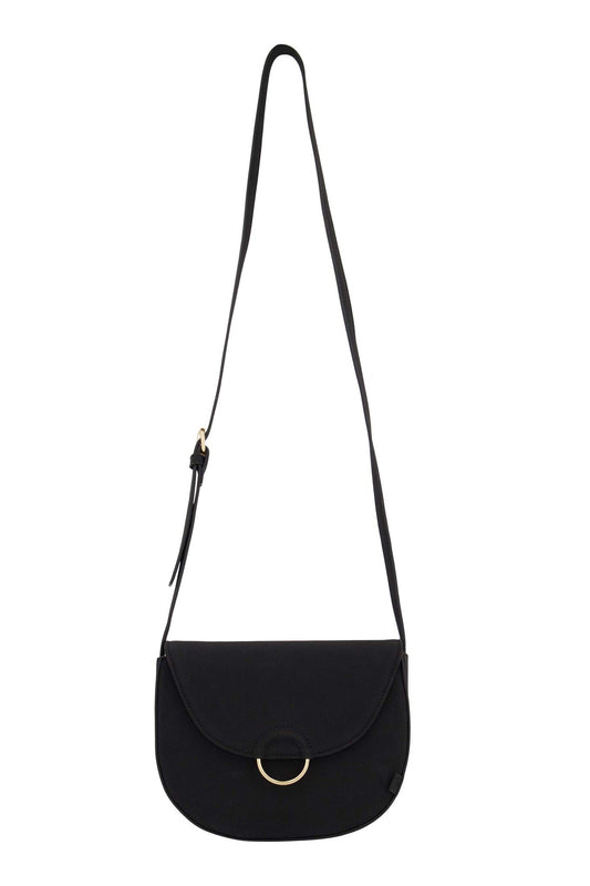 Zusss | Schoudertas met gouden ring zwart