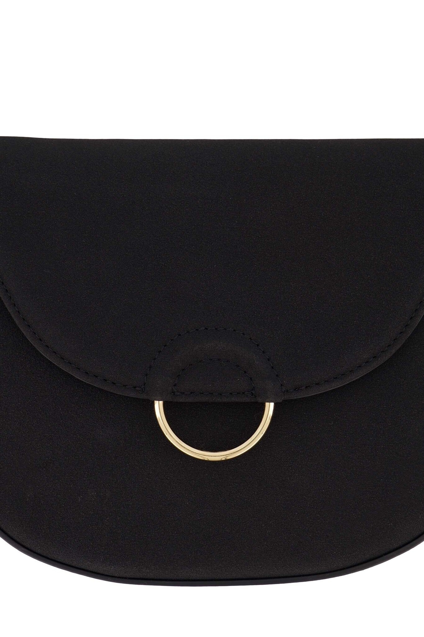 Zusss | Schoudertas met gouden ring zwart