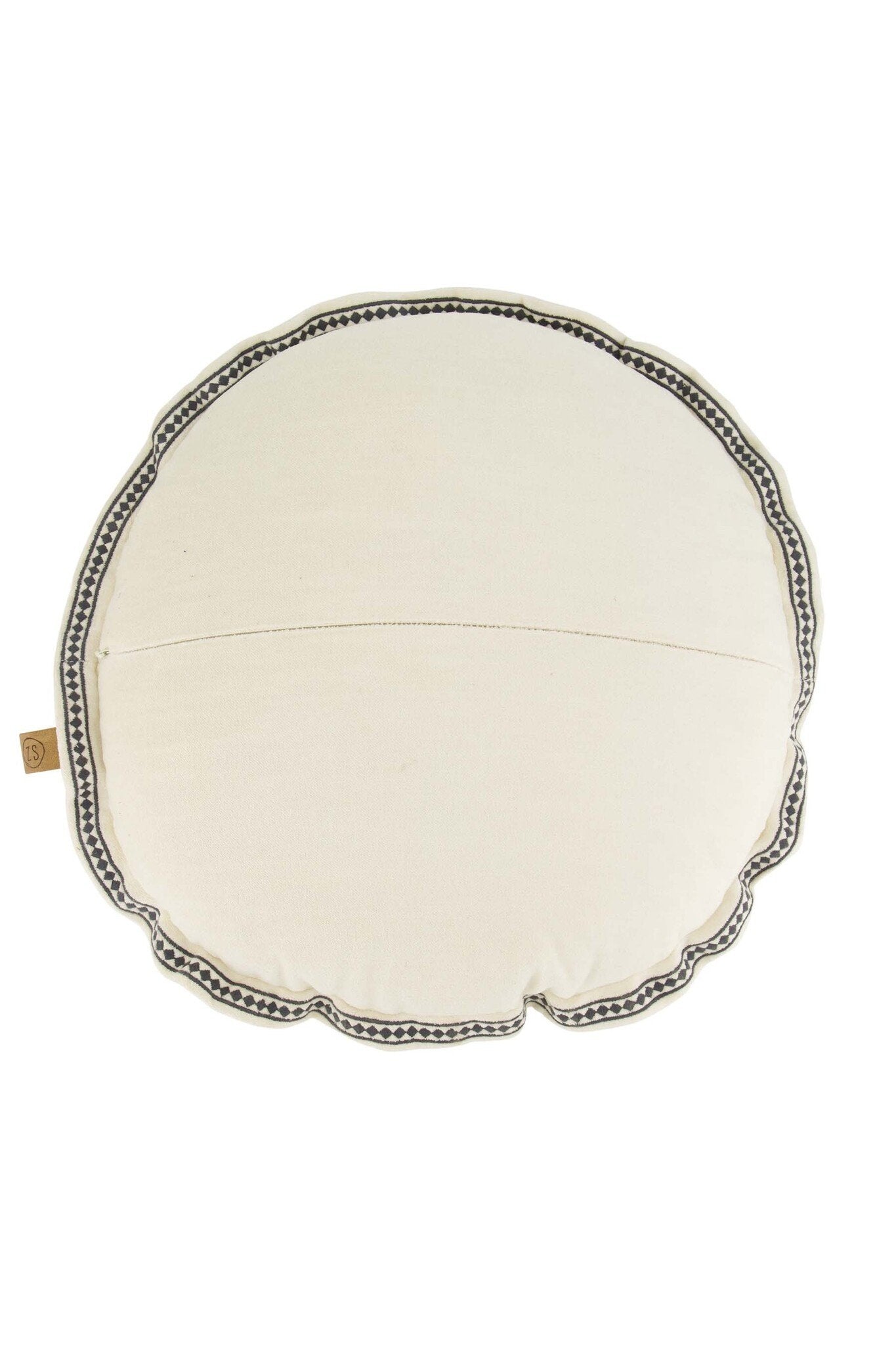 Zusss | Kussen rond love 45cm zand/antracietgrijs