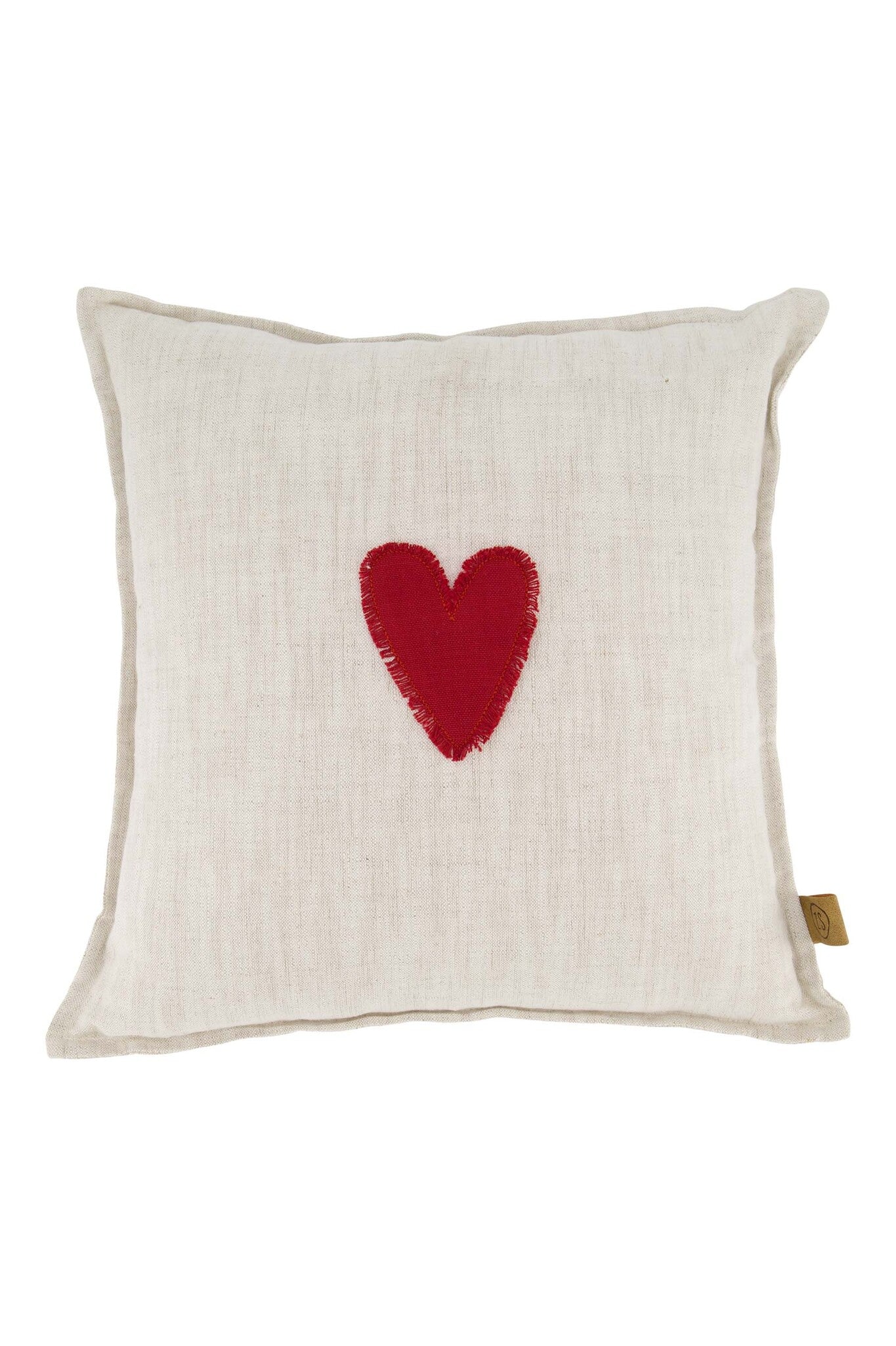 Zusss | Kussen rood hartje 35x35cm peper en zout