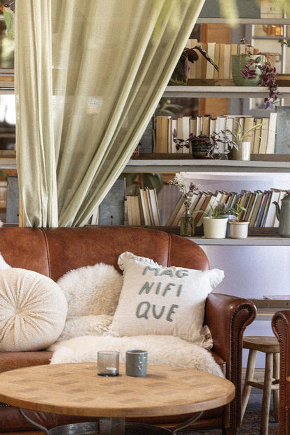 Zusss | Teddy-Kissen rund Ø40cm sand