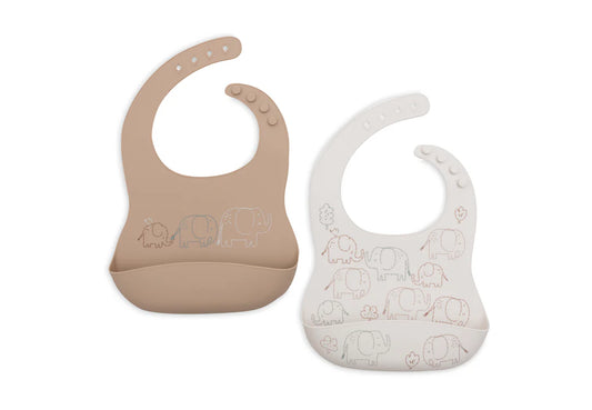 Jollein | Slab siliconen elephant tales 2-pack