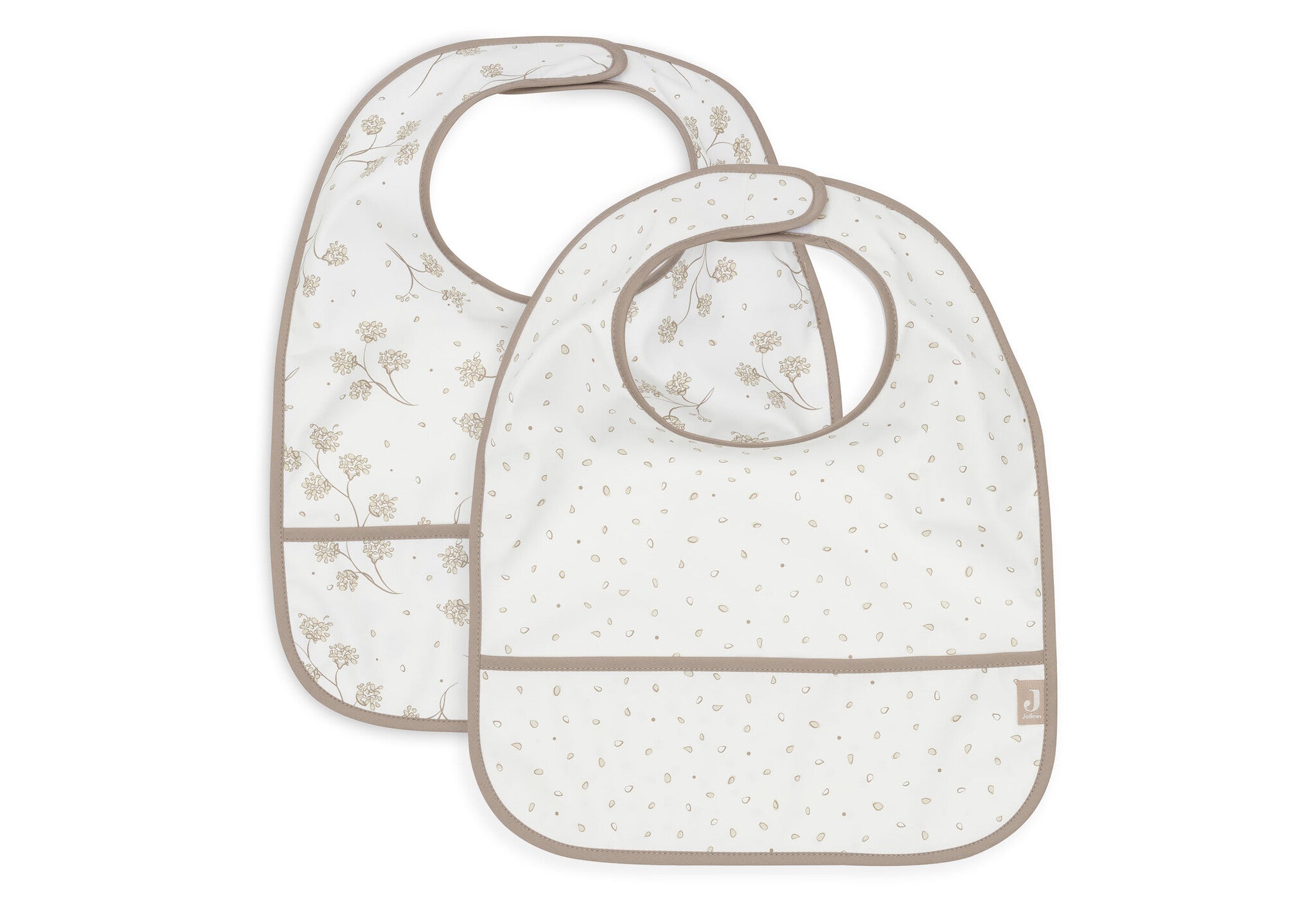 Jollein | Wasserdichtes Bib-Design mit Blättermotiv (2er-Pack)