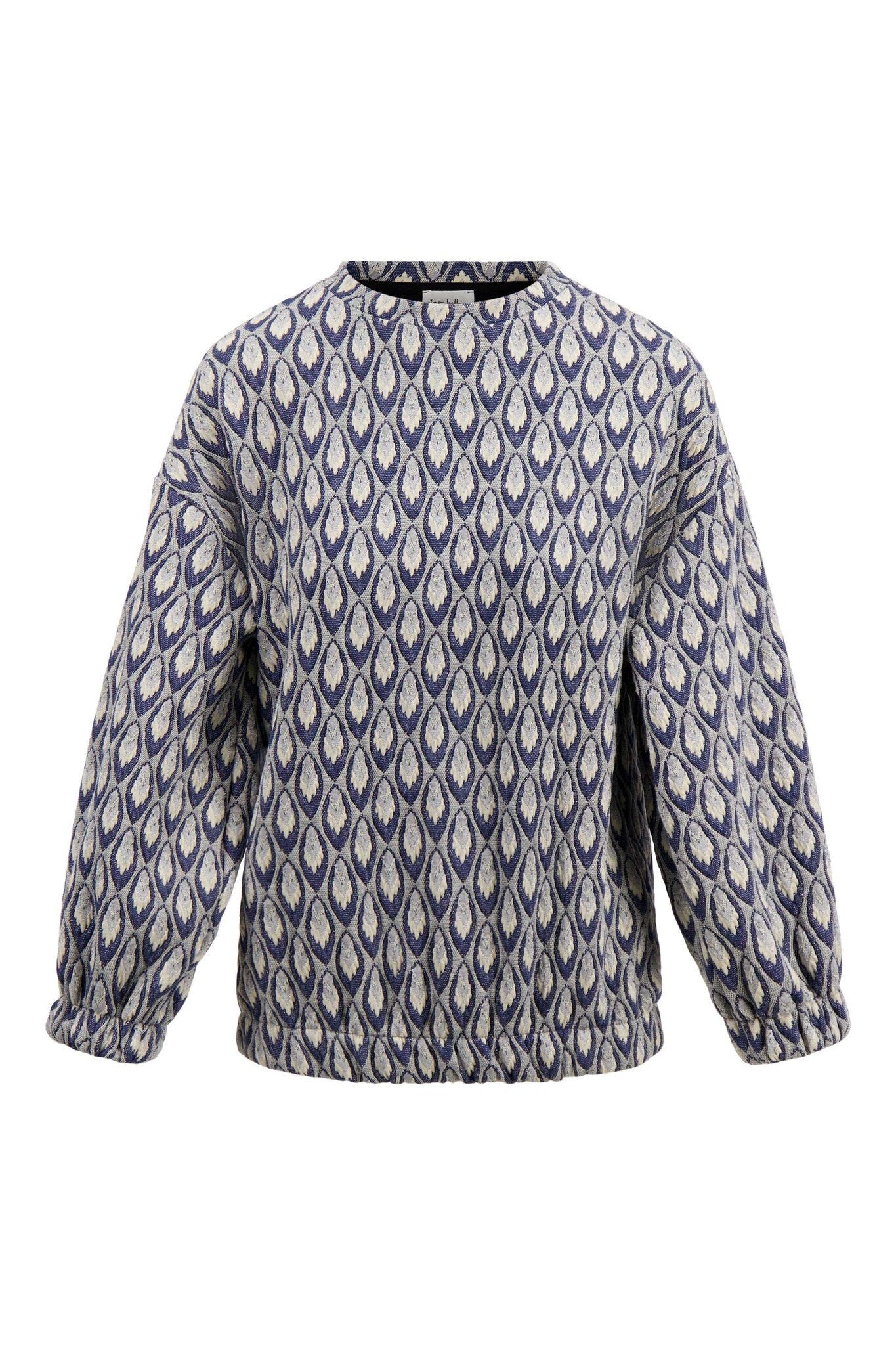 Zusss | Pullover aus Jacquard-Stoff, marineblau