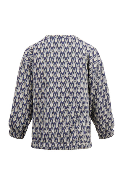 Zusss | Pullover aus Jacquard-Stoff, marineblau
