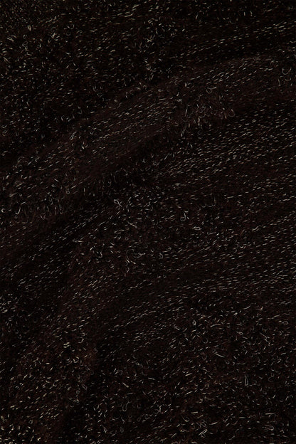 Zusss | Ärmelloser Pullover mit Lurex, schokoladenbraun