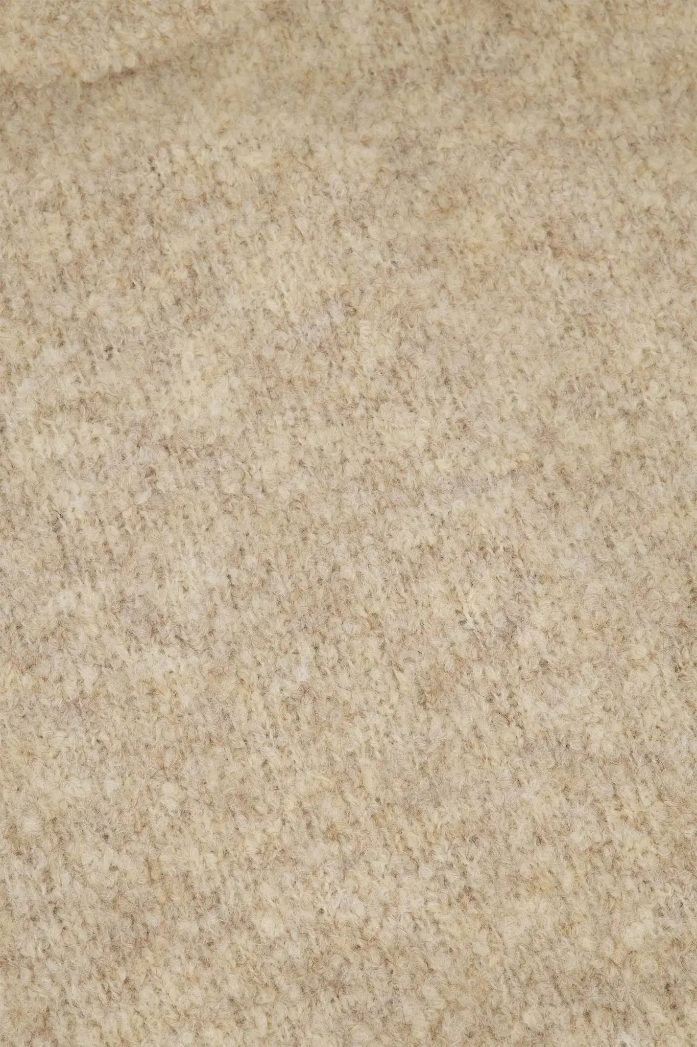 Zusss | Boucle trui met ronde hals beige