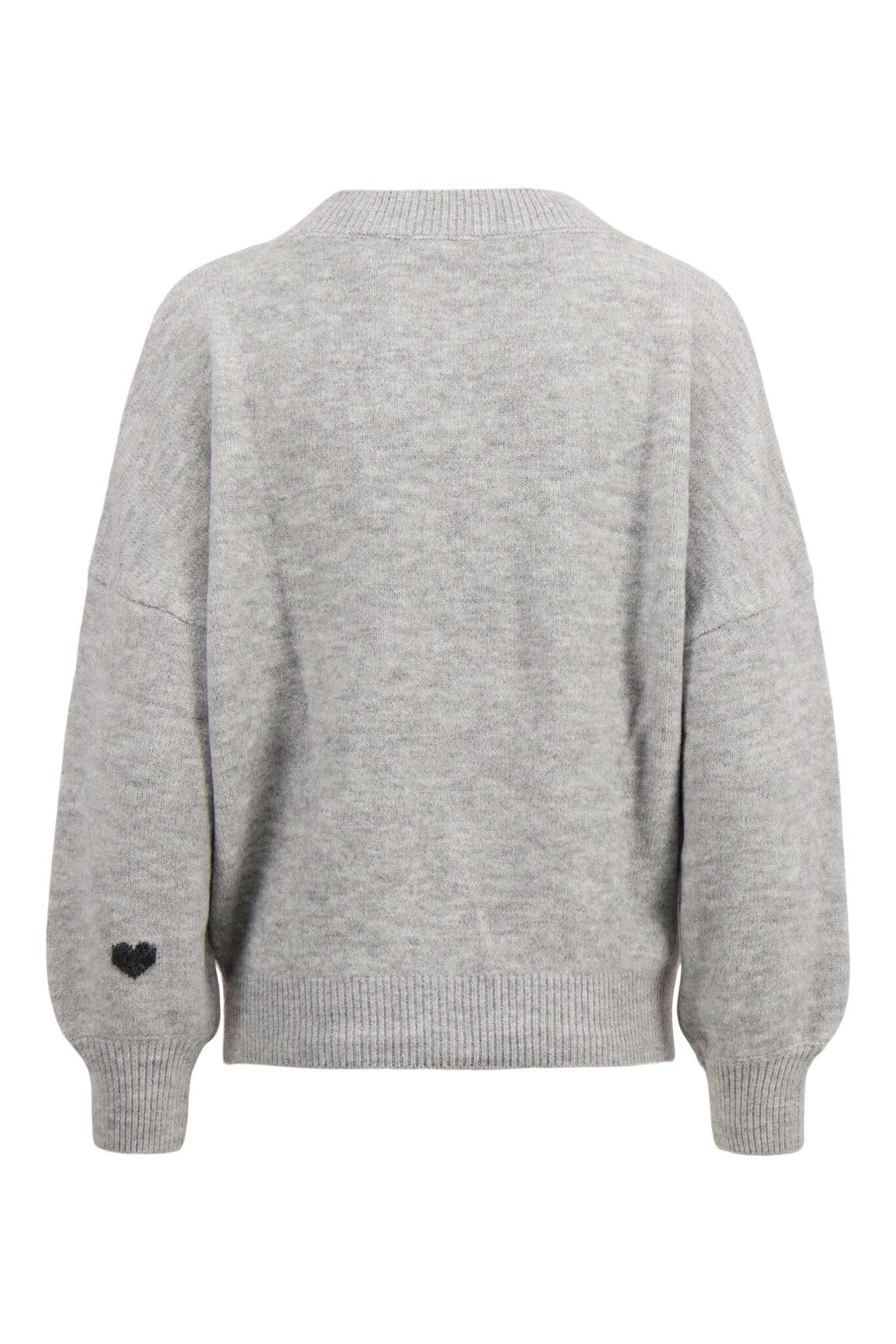 Zusss | Trui met hartje middengrijs
