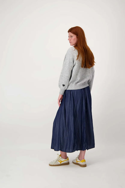 Zusss | Trui met hartje middengrijs