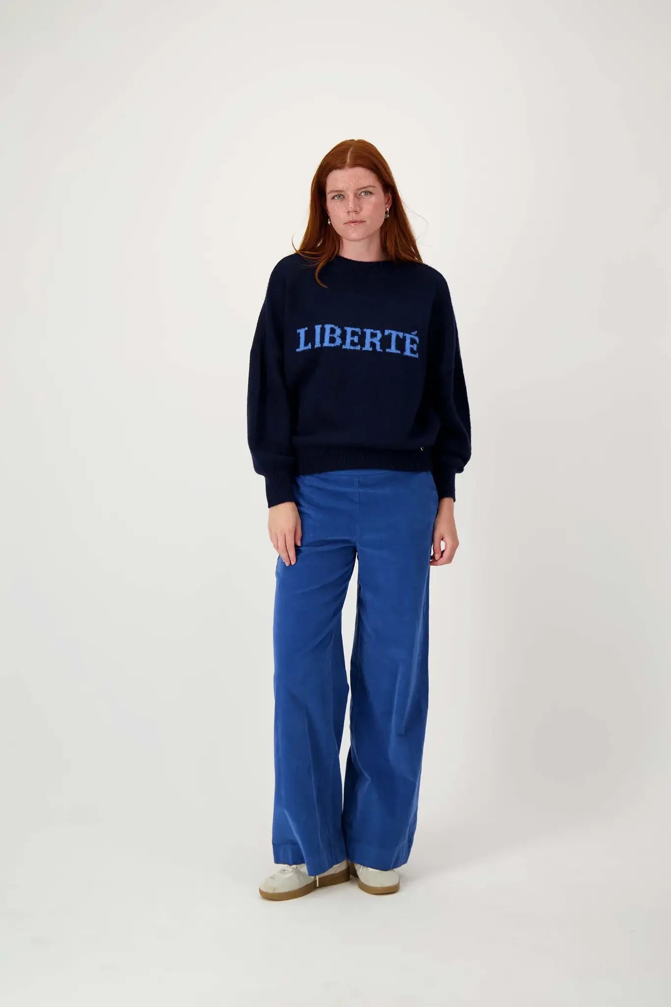 Zusss | Trui met detail navy/sporty blue