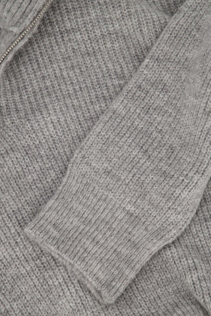 Zusss | Trui met rits middengrijs