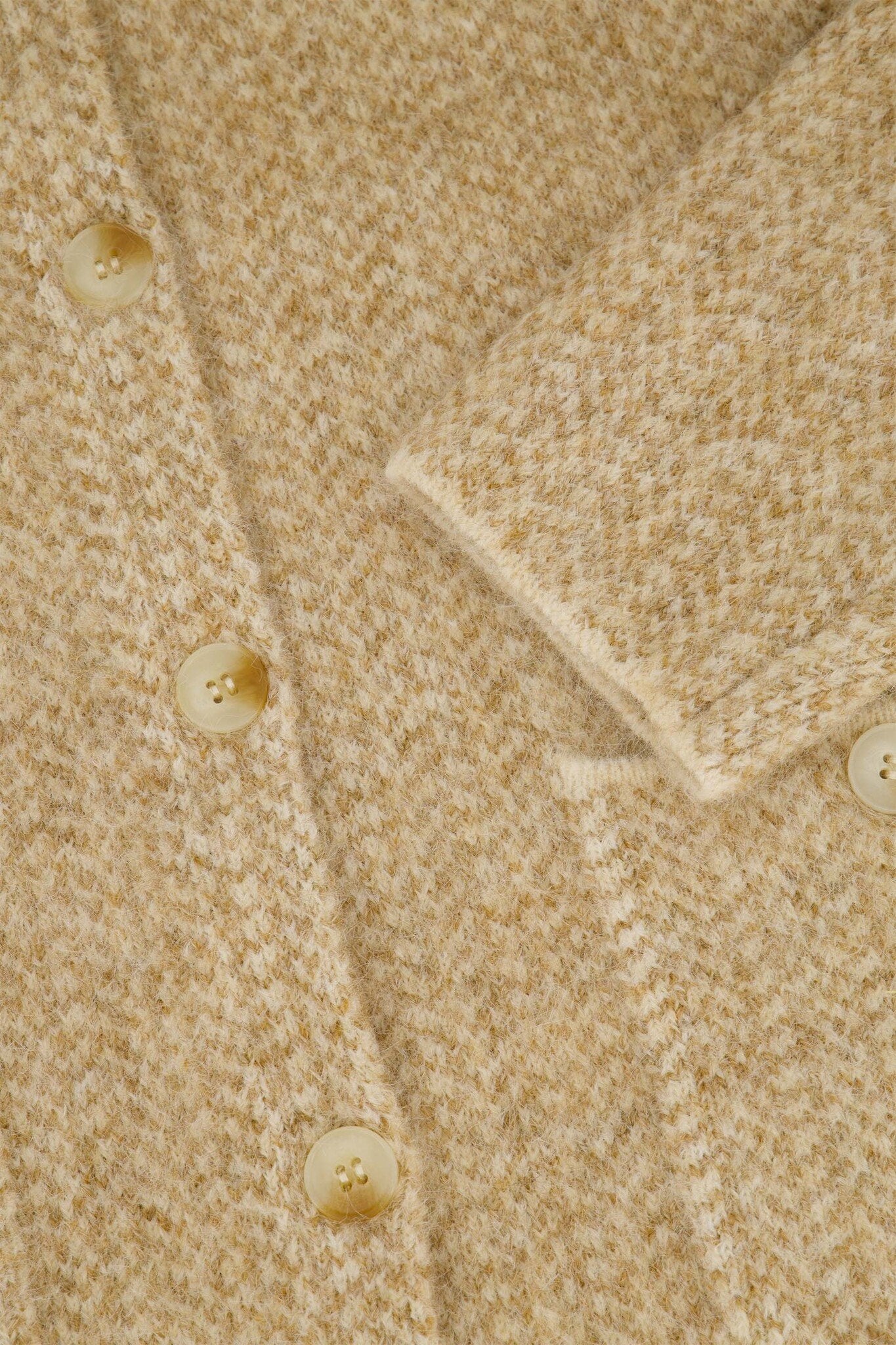 Zusss | Weste aus Jacquardstoff mit Fischgrätmuster, beige