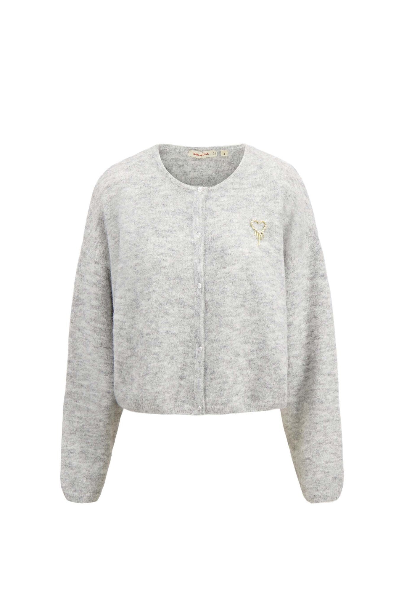 Zusss | Basic-Cardigan in Mittelgrau