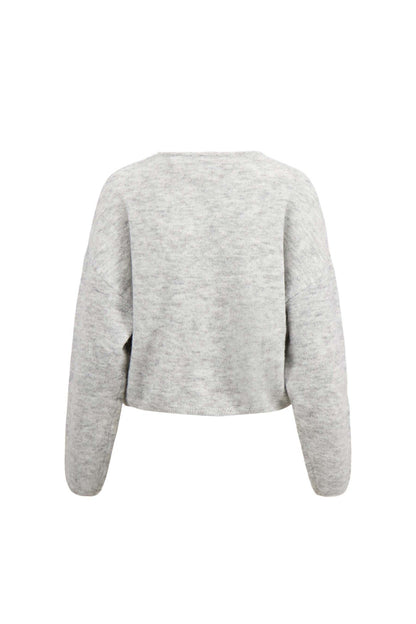 Zusss | Basic-Cardigan in Mittelgrau