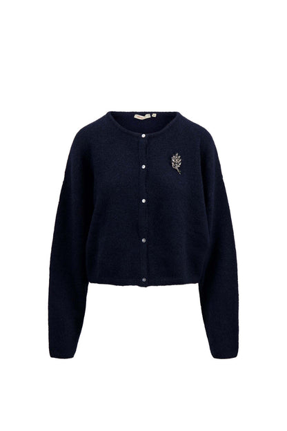 Zusss | Schlichter nachtblauer Cardigan