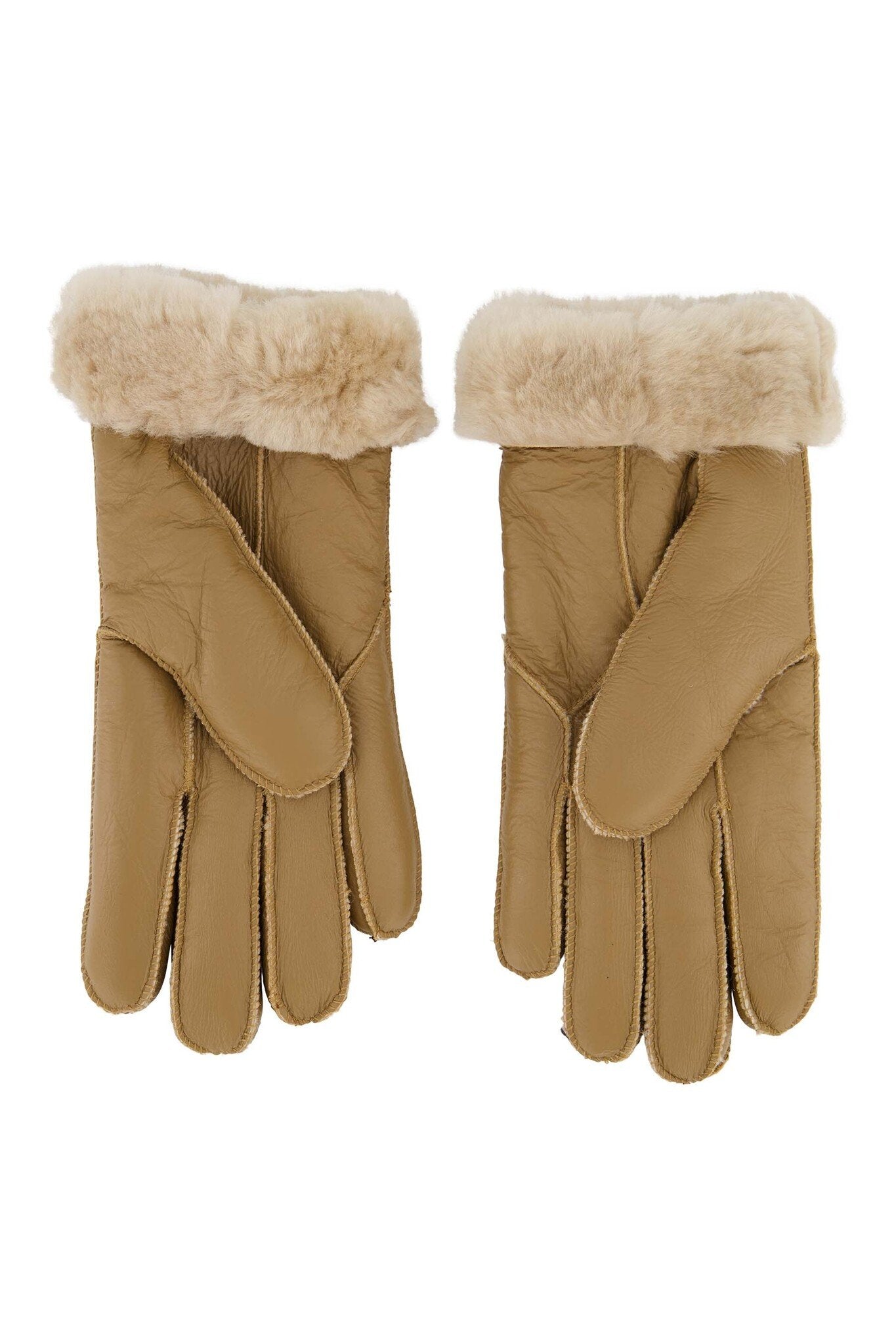 Zusss | Handschoenen echt leer taupe