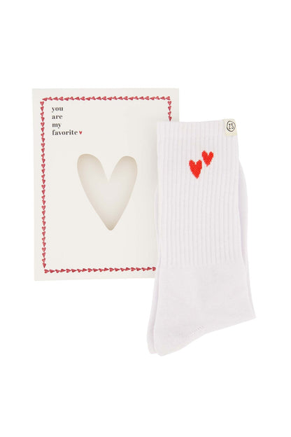 Zusss | Socken in einer Box weiß/rot