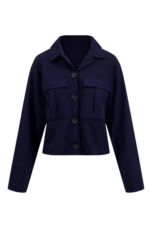 Zusss | Kurze Jacke mit Taschen, marineblau